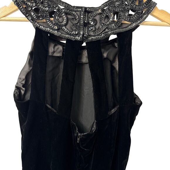 Gunne Sax Jessica McClintock Black Velvet Dress - Picture 10 of 11